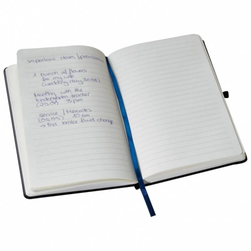 Písací blok, linajkový, A5, čierny Písací blok, linajkový, A5, čierny